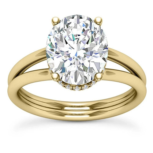 Bague solitaire diamant ovale - bague,