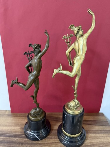 Bronze mercury statue hermes - mercury,