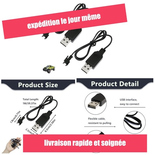 Chargeur usb 2 pièces - usb, 3,7