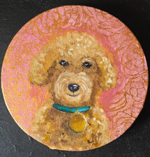 Joli portrait de caniche art