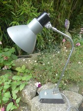 Industrial Desk Lamp False Contact Foot Cast Iron Ball Head Good Condition 1950-60