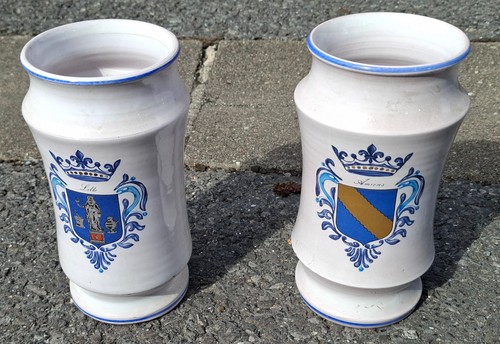 Pair antique pharmacy jars - pair,