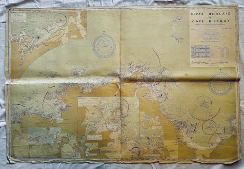 Carte marine bretagne 1952 - carte,