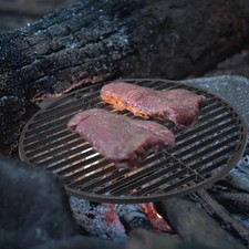 Rond en fonte noire robuste pour gril maille pour barbecue viande pour torréfac