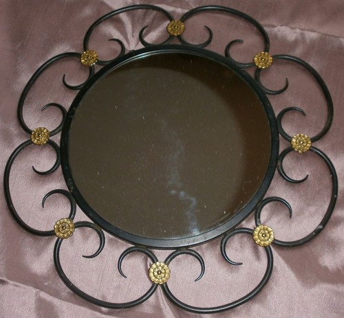 Miroir soleil vintage fer - miroir,