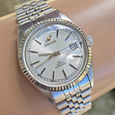 Vintage ENICAR men's automatic watch Ref.2169-51-30 day/date swiss 1980s- #2