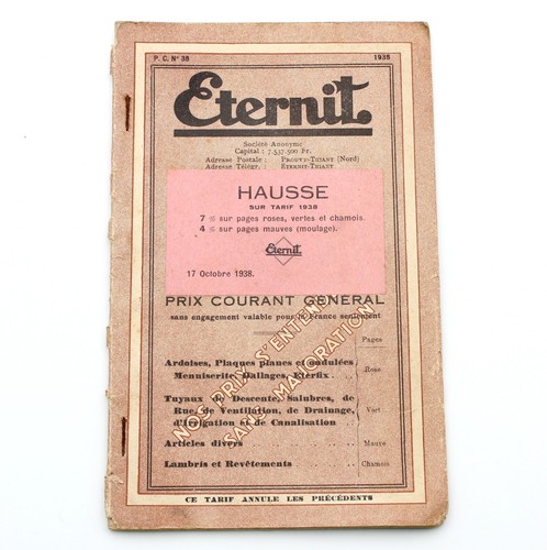 Catalogue eternit 1938 - catalogue,