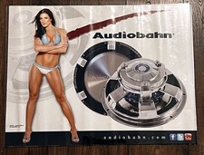 Audiobahn World Class Car Speakers Poster 18 x 24" Bikini Model Leonela Waltrick