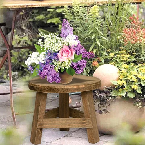 Tabouret bois pour plantes - en,