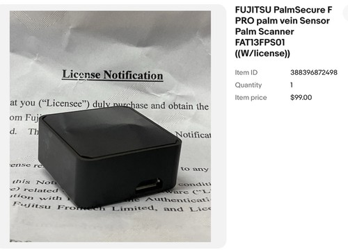Fujitsu palmsecure pro palm - f,