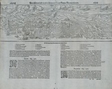 GENOA LIGURIA ENGRAVING - MUNSTER SEBASTIAN - Cosmographia Universalis 1580ca.