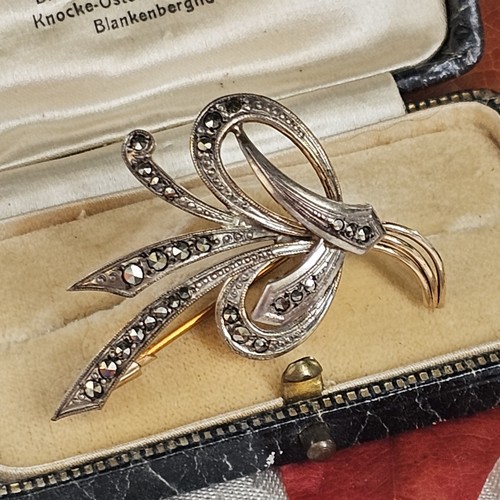 Broche style art déco - style, vermeil