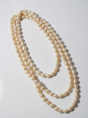Long sautoir perles eau - long,