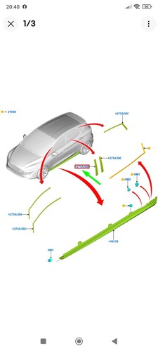 Auto collant avant - droit, ford