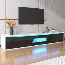 Meuble TV moderne LED 180 cm avec rangement et finition brillante