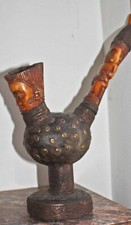 LARGE WATER PIPE WITH ETHNIC LEGA BASE (DEMOCRATIC REPUBLIC OF CONGO)