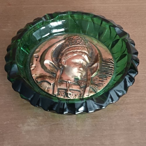 Cendrier verre cuivre - verre,