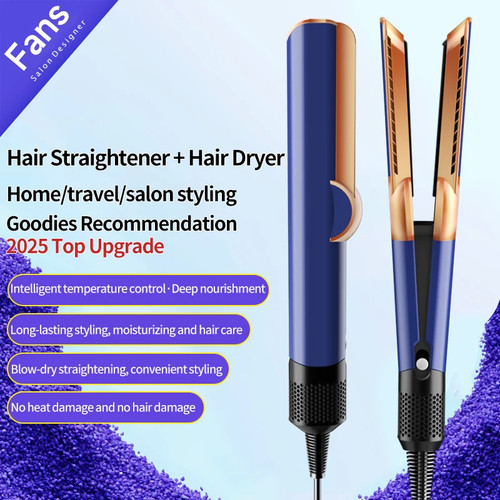 Lisseur sèche cheveux 2en1 - lisseur,