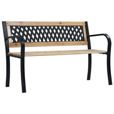 Bois Banc de Jardin 120 cm Patio Terrasse Extérieur Arrière-cour Parc vidaXL