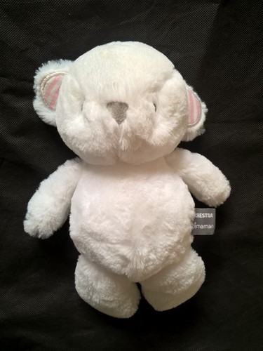 Doudou peluche ours - , blanc