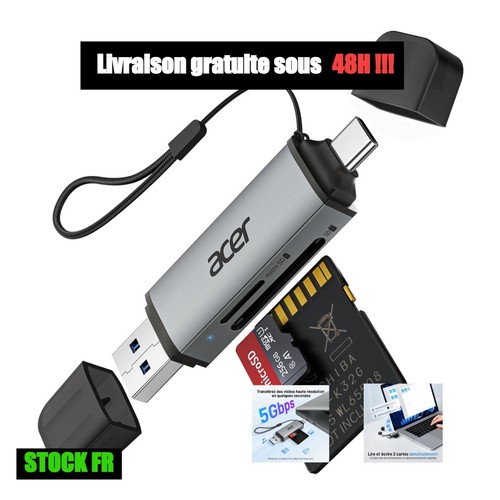 Lecteur cartes acer usb c - lecteur, usb-c