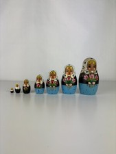 Ancienne Poupée Russe, 7 Poupées Gigogne Vintage Peint à la main 