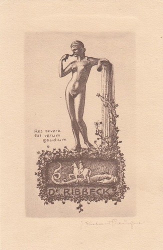 Exlibris livre art richard - exlibris,