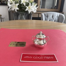 CHRISTOFLE GALLIA ALBI SILVER METAL SUGAR BOWL VERY NICE CONDITION HT 6CM.