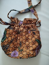 SAC FANTAISIE COTON ET INCRUSTATION DE PERLES