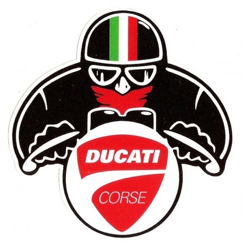 Ducati corse biker sticker - ducati,
