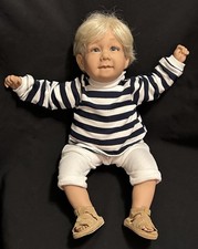 VTG 1993 Pat Secrist MYLO Baby Boy Doll 21" Blonde Blue Eyes Vinyl & Cloth