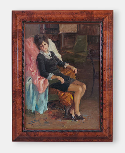 Federico alfano femme assise - femme,
