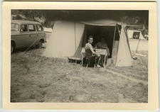 PHOTO ANCIENNE - CAMPING TENTE