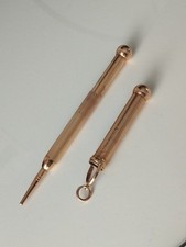 Rare Stylo Porte Mines Asprey en Or 9K 375/1000 Solid Gold Pencil Pen Pendant