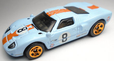 2019 HOT WHEELS FORD GT-40 #8 GULF BLUE 1:64 DIECAST 2 3/4" RACE CAR W/ ORANGE