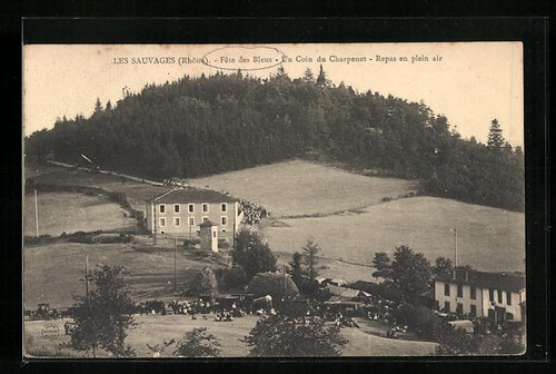 Cpa les sauvages fête - cpa, des