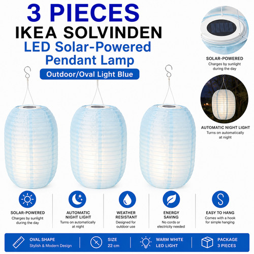 Ikea solvinden led - 3x,