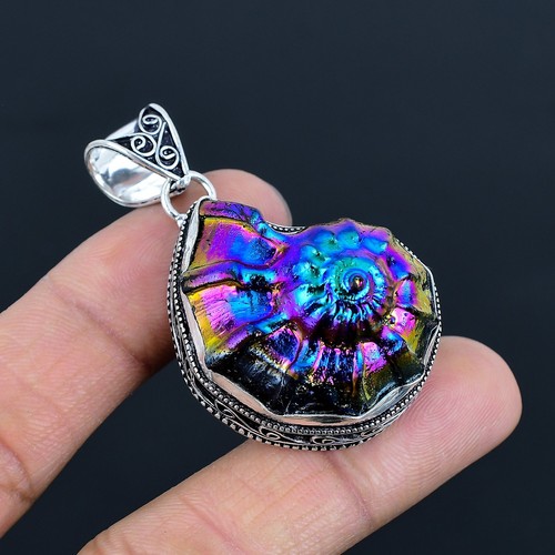 Pendentif vintage argent - en,