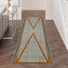 Coton Naturel Tapis Couloir Orange Kilim Chemin Zone Extérieur Sol