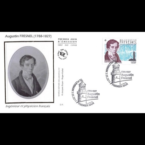 Fdc soie augustin fresnel - fdc,