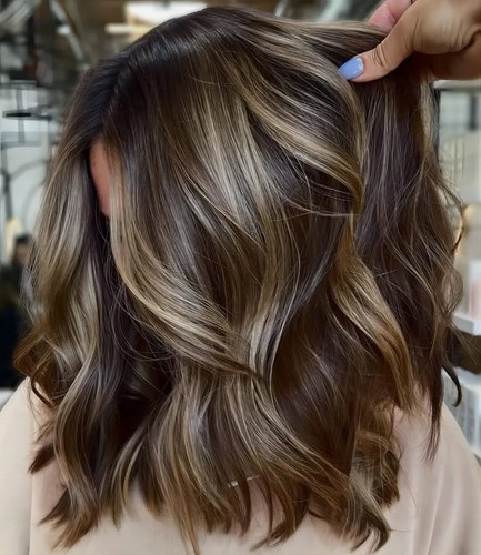 Balayage dark brown - balayage, ash