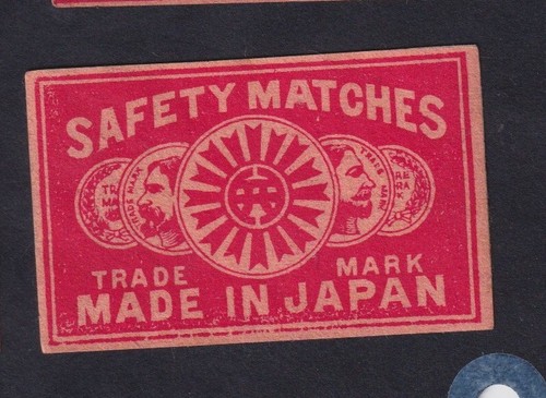 Antique match tag japan - antique,