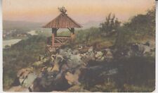 Wooden Gazebo Somewhere in Mountains. Vintage