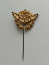 AIR BADGE - FIGHTER PILOT PATENT PIN - FINE GOLD GOLD