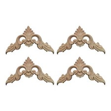 4x Bois Applique Coin Onlay