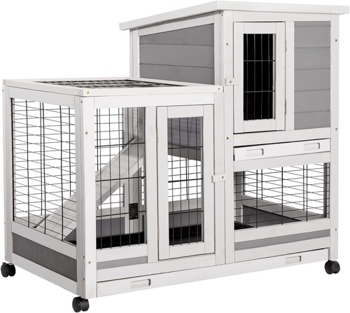Cage lapins bois sur - en,
