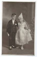 BP229 Vintage Photo Card RPPC Child Girl Princess Costume 