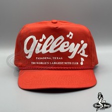 Gilley's Urban Cowboy Hat Vintage Red Trucker Rope Cap. 80s Texas Western Wear