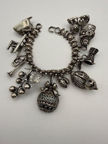 Ancien bracelet breloques - bracelet,