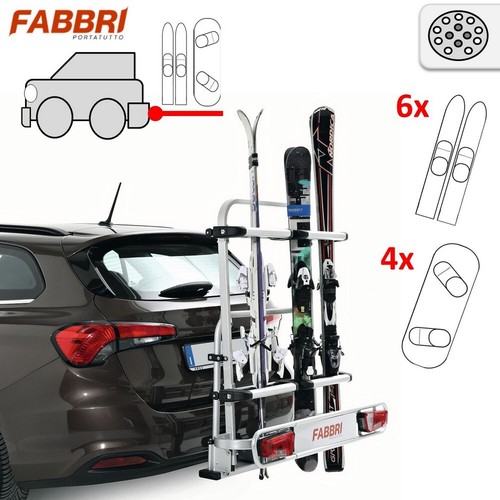 Porte skis sur attelage - porte-skis, fabbri